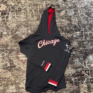 Mitchell & Ness Black and Red Chicago Hoodie